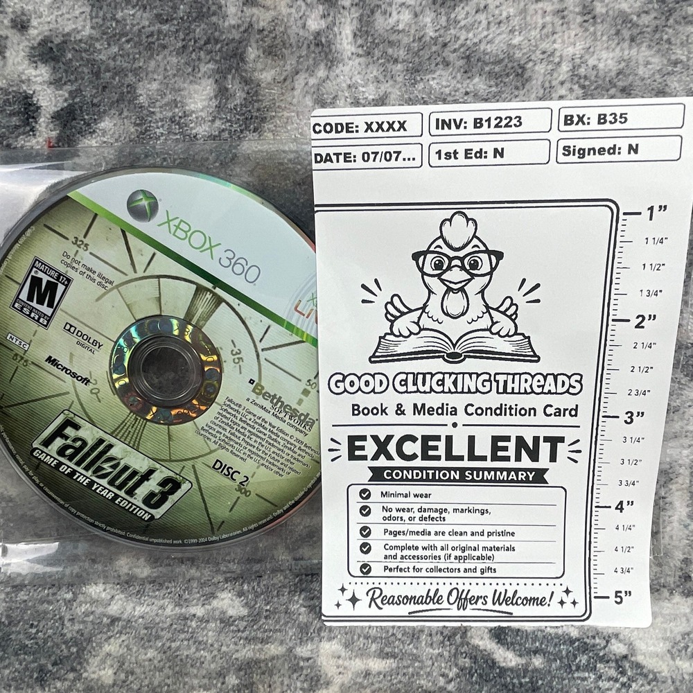 Fallout 3 Game of the Year Edition Xbox 360 Disc 2 DLC Only Bethesda 2009
